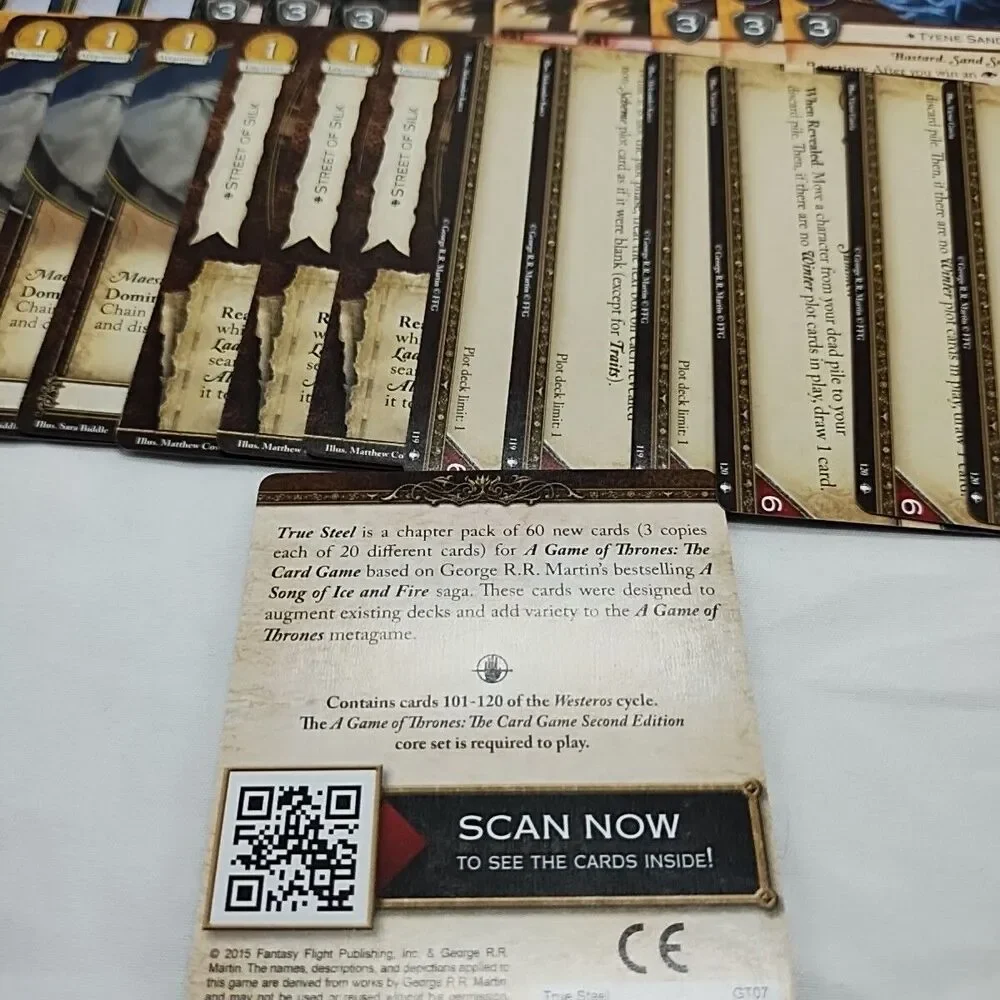 *No Box* True Steel Game Of Thrones LCG Expansion Westeros Cycle Pack 6